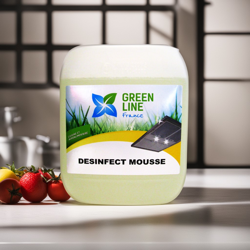 DÉSINFECT MOUSSE 5L - NETTOYANT/DÉGRAISSANT/DÉSINFECTANT AGRÉÉ CONTACT ALIMENTAIRE