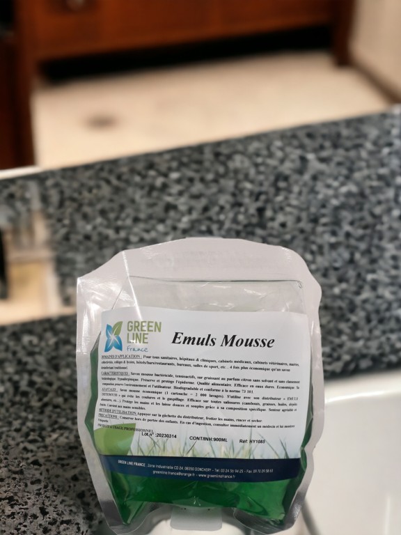 EMULS MOUSSE 900ML - SAVON MAINS DOUX SYSTEME MOUSSE